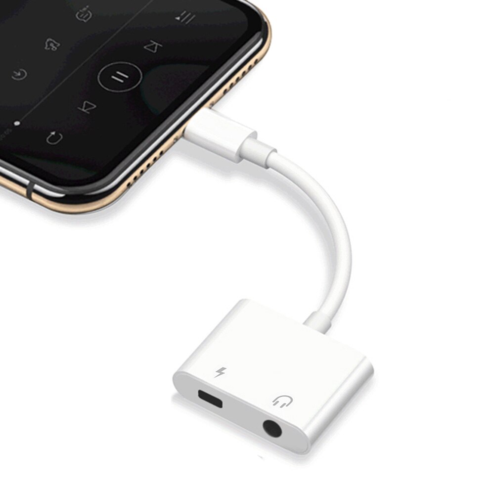Adaptador 2 en 1 para auriculares iPhone de Apple, Conector de 3,5mm, cable Aux, Adaptador de Audio y carga para 11 Pro Max /XS/XR/X/8: type 3