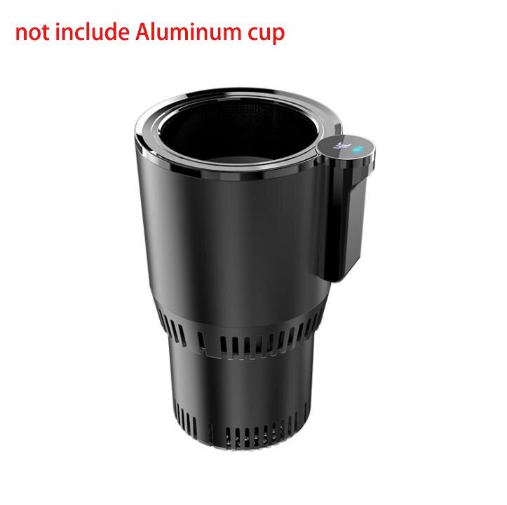 Smart Car Smart And Cold Cup Drinks Holders Home Office Fast Refrigeration Heating Insulation Electric Cup Mini refrigerator: Black