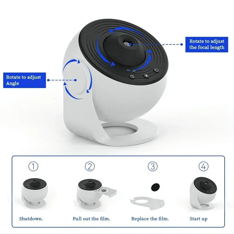 New Star Projector Galaxy Light 13 in 1 Planetarium 360 ° rotante Aurora Night Light Lamp per camera da letto cielo stellato bambini regalo per adulti