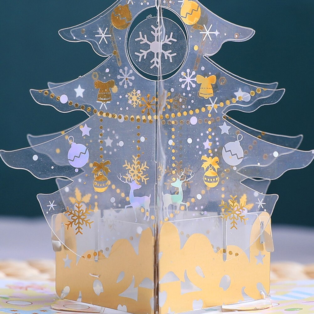Christmas Tree 3D Pop-Up Greeting Card Merry Christmas Greeting Cards for Kids J2Y