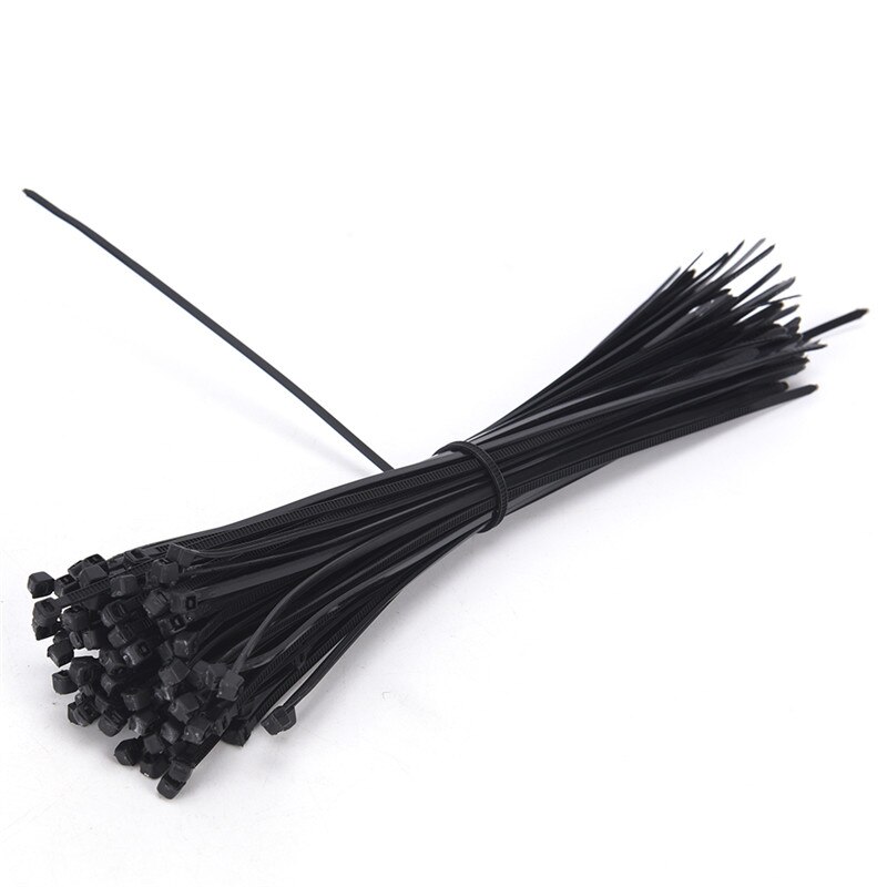 200mm Self-locking Nylon Cable Ties 8inch 200pcs Plastic Zip Tie 18 lbs black wire binding wrap straps UL Certified