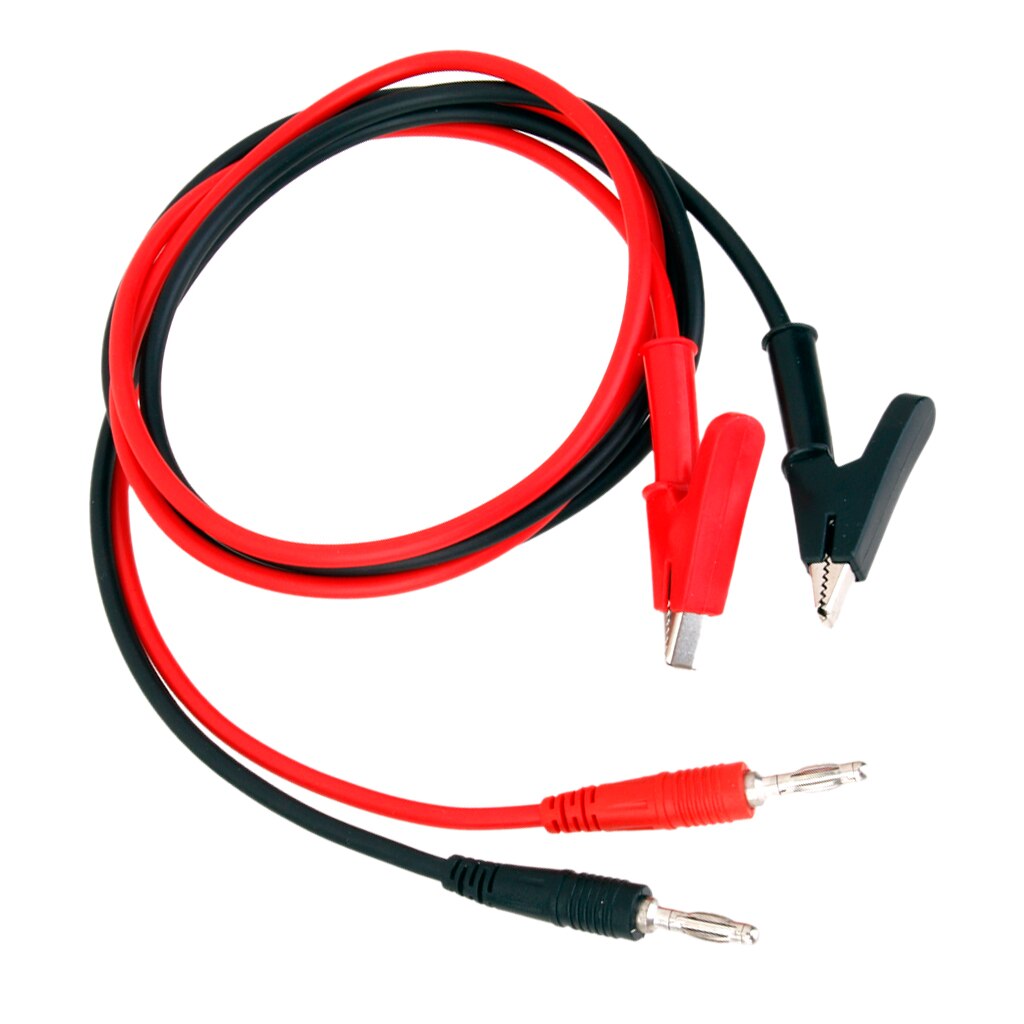 100 Cm Banana Plug Naar Aligator Clip Klem Multimeter Connector Probe Lead