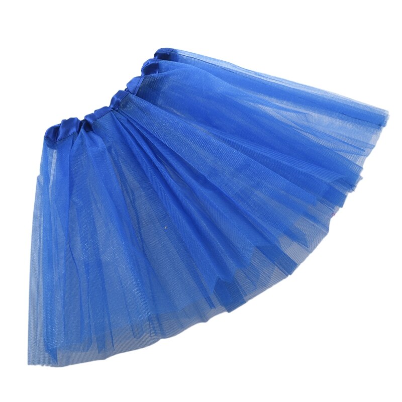 Kids Girls Modern Ballet Dressing Fairy Tutu Skirt Dark blue