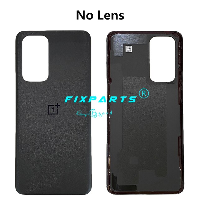 Original para Oneplus 9 Pro cubierta de la batería del Panel de vidrio de la puerta trasera funda carcasa Oneplus 9Pro cubierta con lente de la cámara: Black No Lens