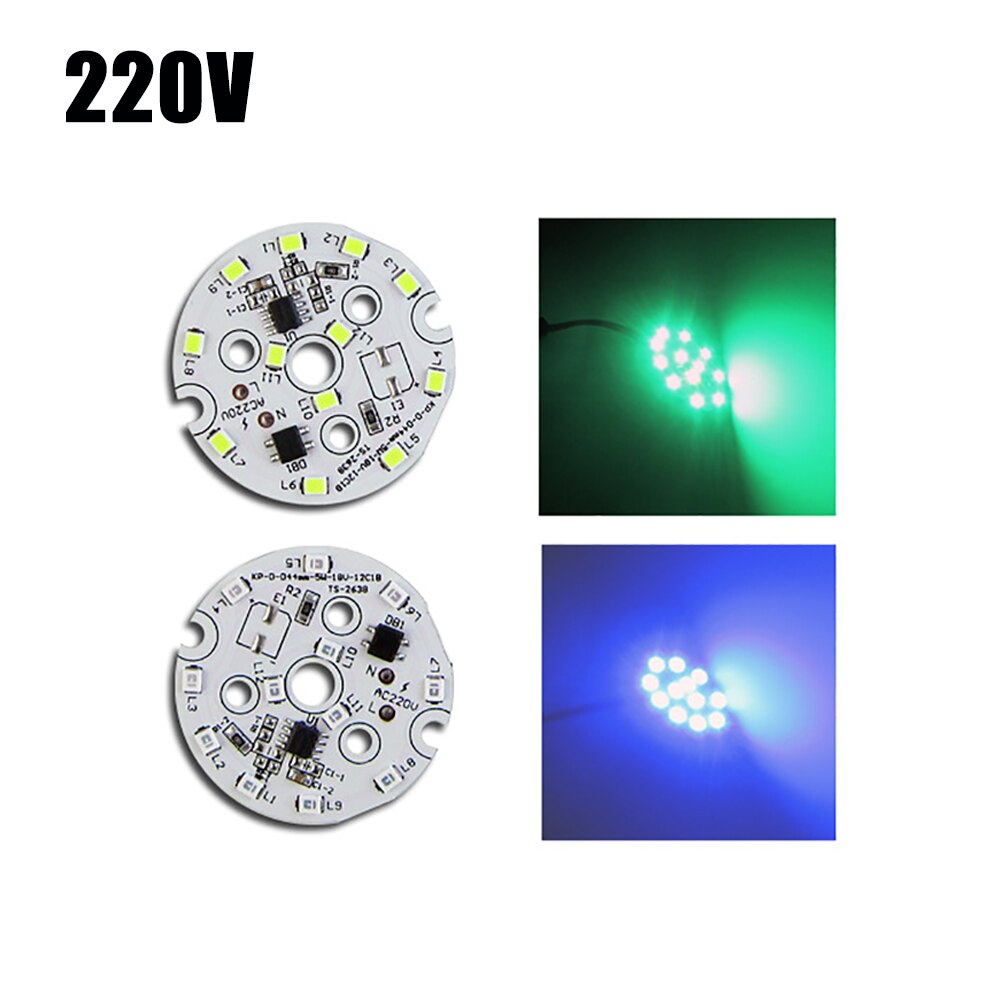 Puce LED 220V, lumière bleue et verte, 5W, linéaire, USB-HID, Pcb haute tension, panneau Source de lumière couleur, 2835 SMD