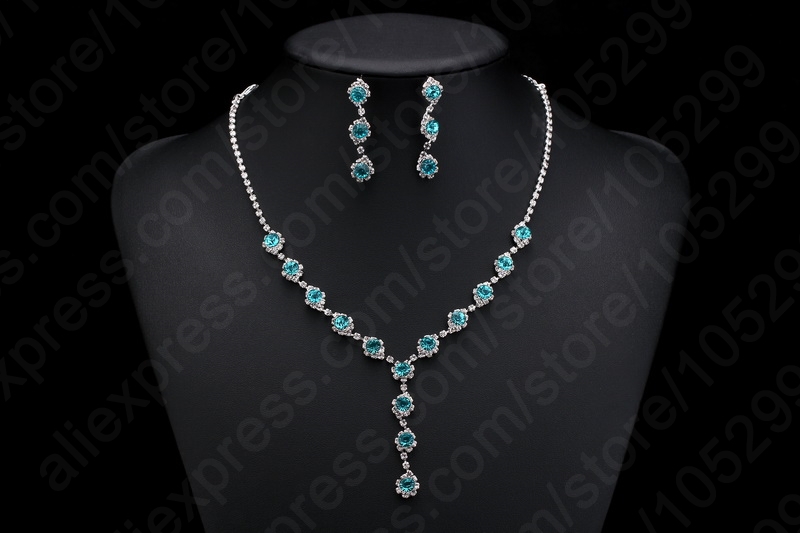 Romantische Deutlich Grün Zirkonia Gefüllt Echt 925 Sterling Silber Halskette Ohrringe Für Frauen Braut Schmuck Sets