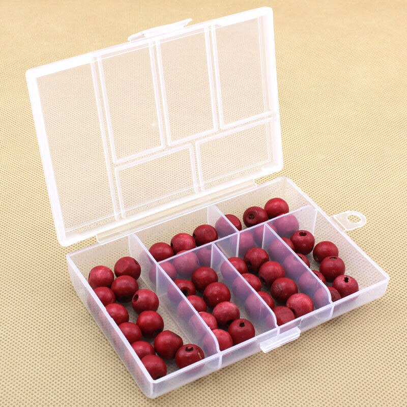 1PC Portable Plastic 6 Compartment Storage Container Boxes Case Box Clear Transparent