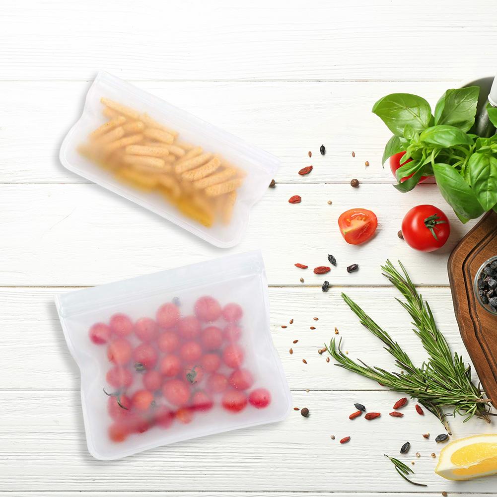 10/6 sztuk silikonowa torba na żywność silikonowe torby na żywność wielokrotnego użytku silikonowa torba na żywność torba na zamek szczelne robić zamrażarki zachowanie wielu celów Dropship