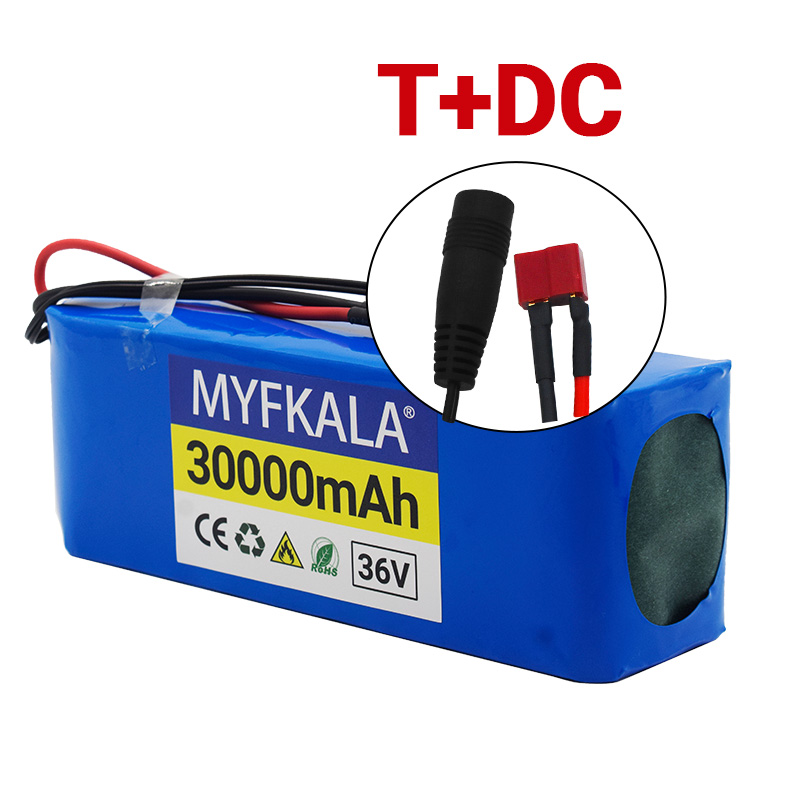 36V 10S3P 30Ah 18650 Battery Pack E-Scooter 500W 36v Lithium E-Bike Battery Rechargeable Li-ion Battery: Pink