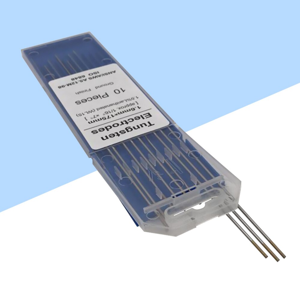 TIG-electrodos de tungsteno para soldar, varillas de soldadura de electrodos de tungsteno WL15 lantanated 1.5%, 1,6 MM x 150MM, 1 bolsa de 10 Uds.: Silver 8