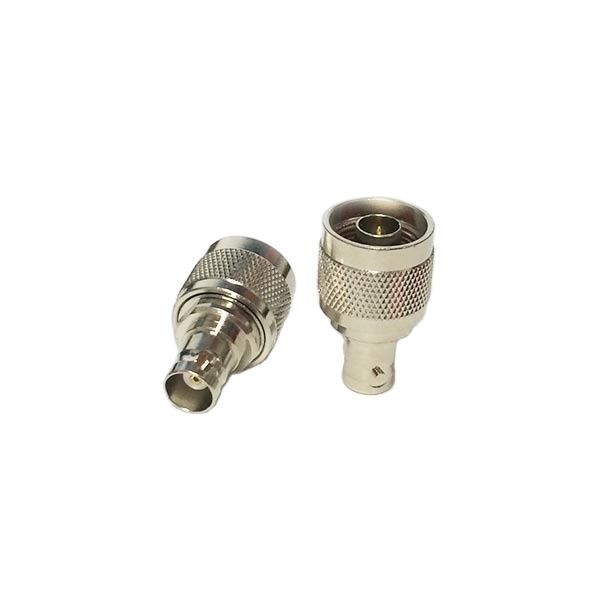 1 unidad, conector N macho a BNC hembra, adaptador coaxial RF, convertidor recto niquelado,