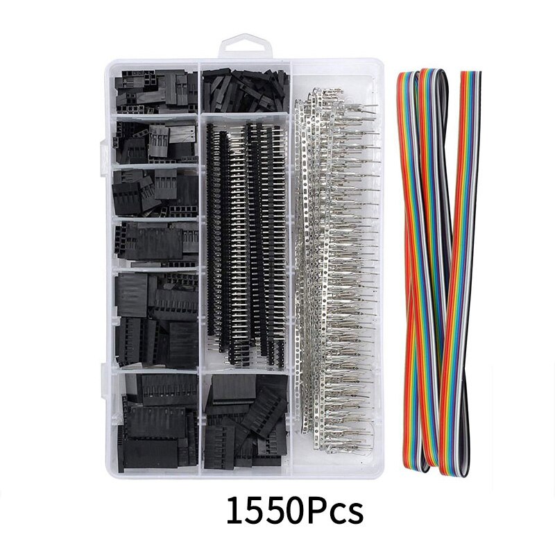 1550 stk. dupont pressverktøy tang terminal terminal crimper wire jst håndverktøysett multifunksjonelle verktøy for elektrisk kabel sn -28b: 1550 stk