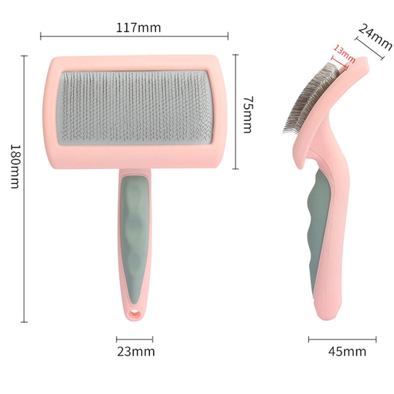 Brosse pour chien en acier inoxydable, peignes de Massage pour chien, brosse de toilettage pour animaux de compagnie, outils de nettoyage, poignée souple, peigne pour chat