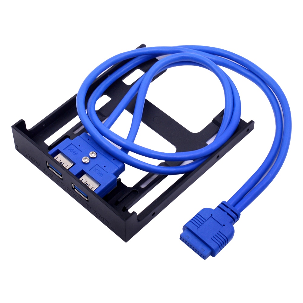 Chipal 5Gbps 20Pin 2 Port Usb 3.0 Voorpaneel Kabel Adapter USB3.0 Hub Plastic Expansie Beugel Voor Pc Desktop 3.5 &#39;&#39;Floppy Bay