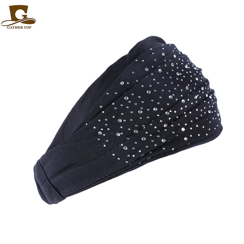 Damen-Haarband aus Baumwolle, Kopfband, Stirnband, Wickelhals, Kopftuch, Mütze, 2-in-1-Bandana