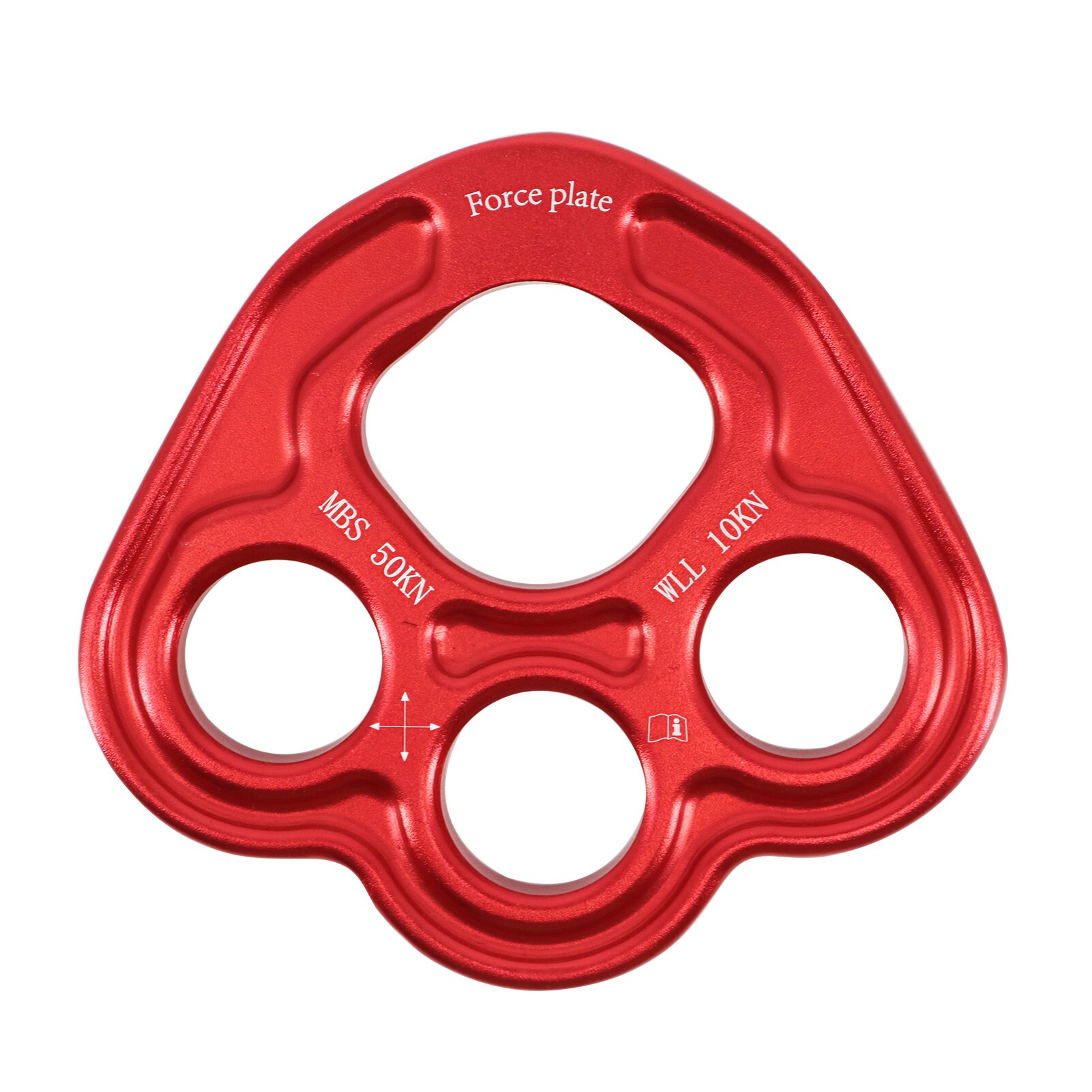 Rigging Plate Splitter Board Solid Outdoor Sports Force Dividing Aviation Aluminum 4 Holes Hammock Training Hiking: Red