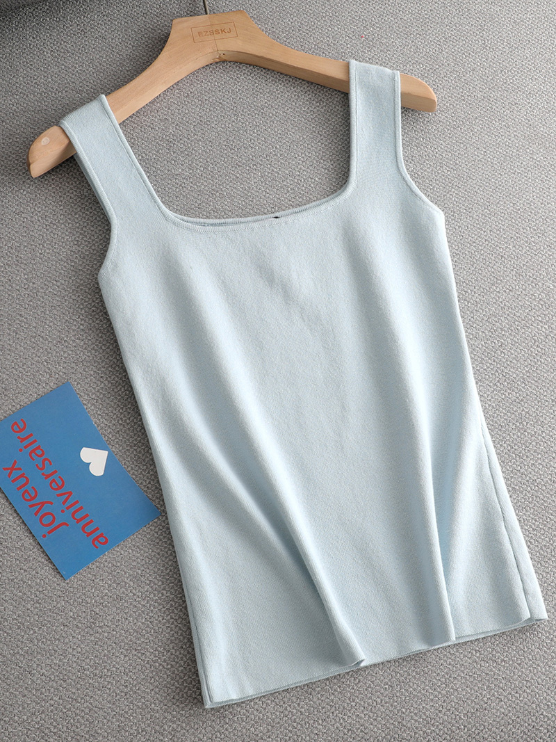 Hochwertiges, schickes Basic-T-Shirt mit U-Ausschnitt für Höhle Sommer, weiß gestricktes Damen-Tanktop, sexy ärmelloses T-Shirt, Jahrgang-oben, lässiges Ernte-oben-T-Shirt: Orange