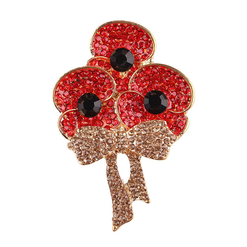 Poppy Broche Uk Prinses Souvenir Pin Geëmailleerd Rode Papaver Bloem Broches Gemenebest Van Naties Zinklegering Broche Pinnen: XZ-Yinglihua Goldbow