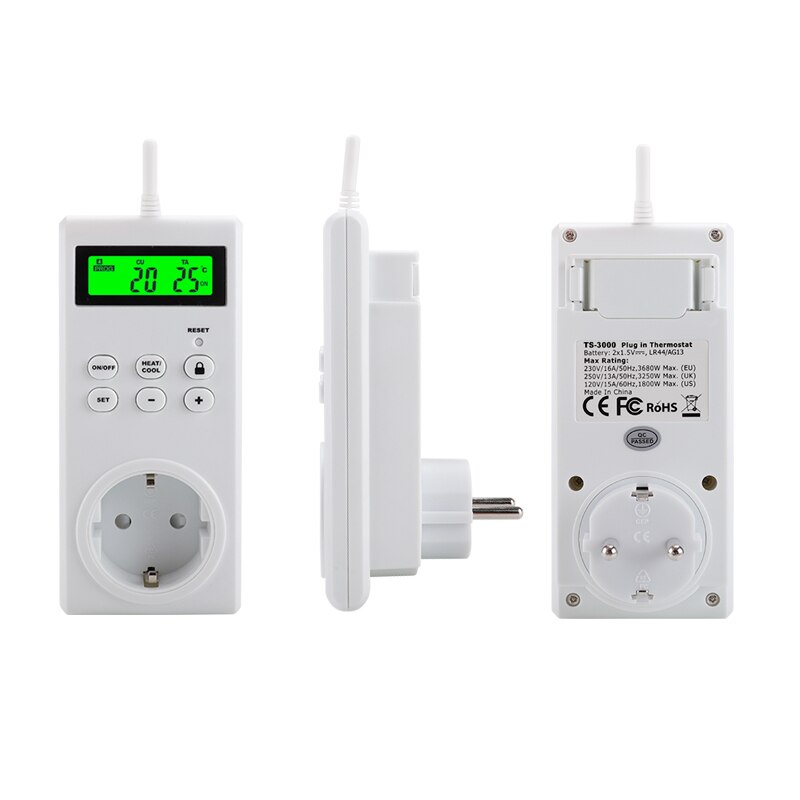 Smart Wireless Temperature Controller Switch Timer Socket Temperature Adjustable Thermostat Backlit Thermoregulator EU US UK