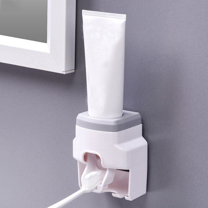 Automatisk tandpasta klemme vægmonteret tandpasta tandbørste holder til husholdningsartikler