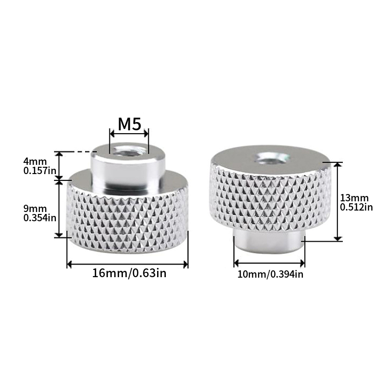 5 Stück M5 M6 M8 blind durch Handmutter gerändelte Aluminium-Rändelmutter zum Verriegeln von Gehäusen, Aluminiumlegierung, Handmutter festziehen