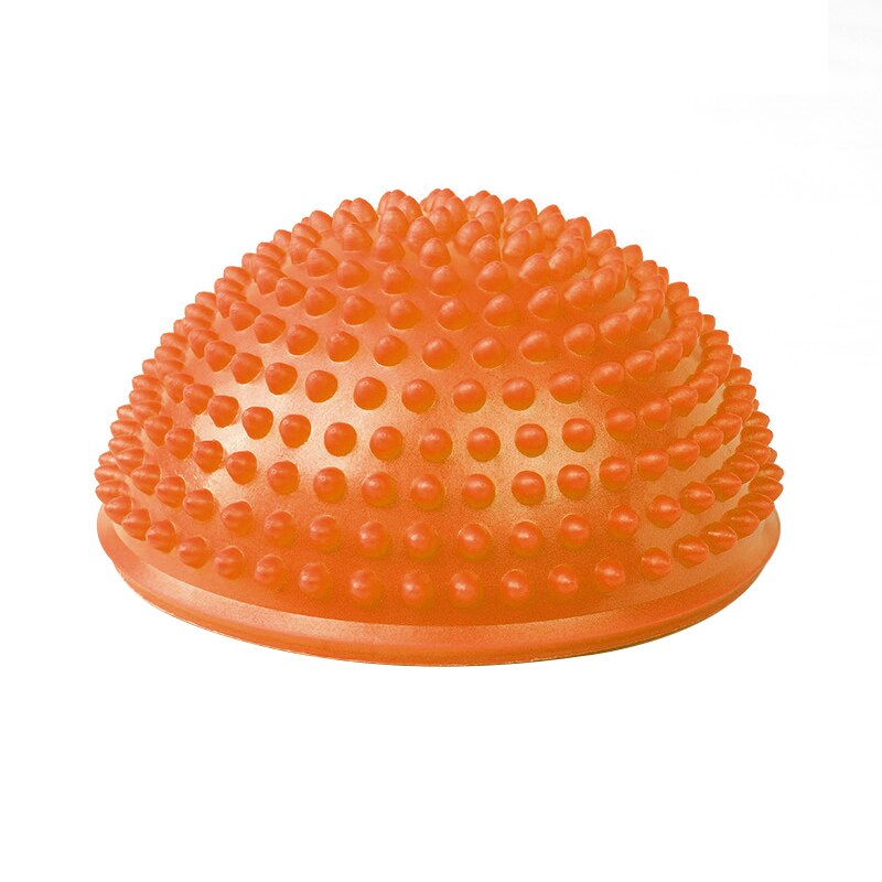 Yoga Ball Inflatable Massage Point Half Fit Ball Balance Trainer Stabilizer GYM Pilates Fitness Balancing Ball Kid Game Exercise: Orange