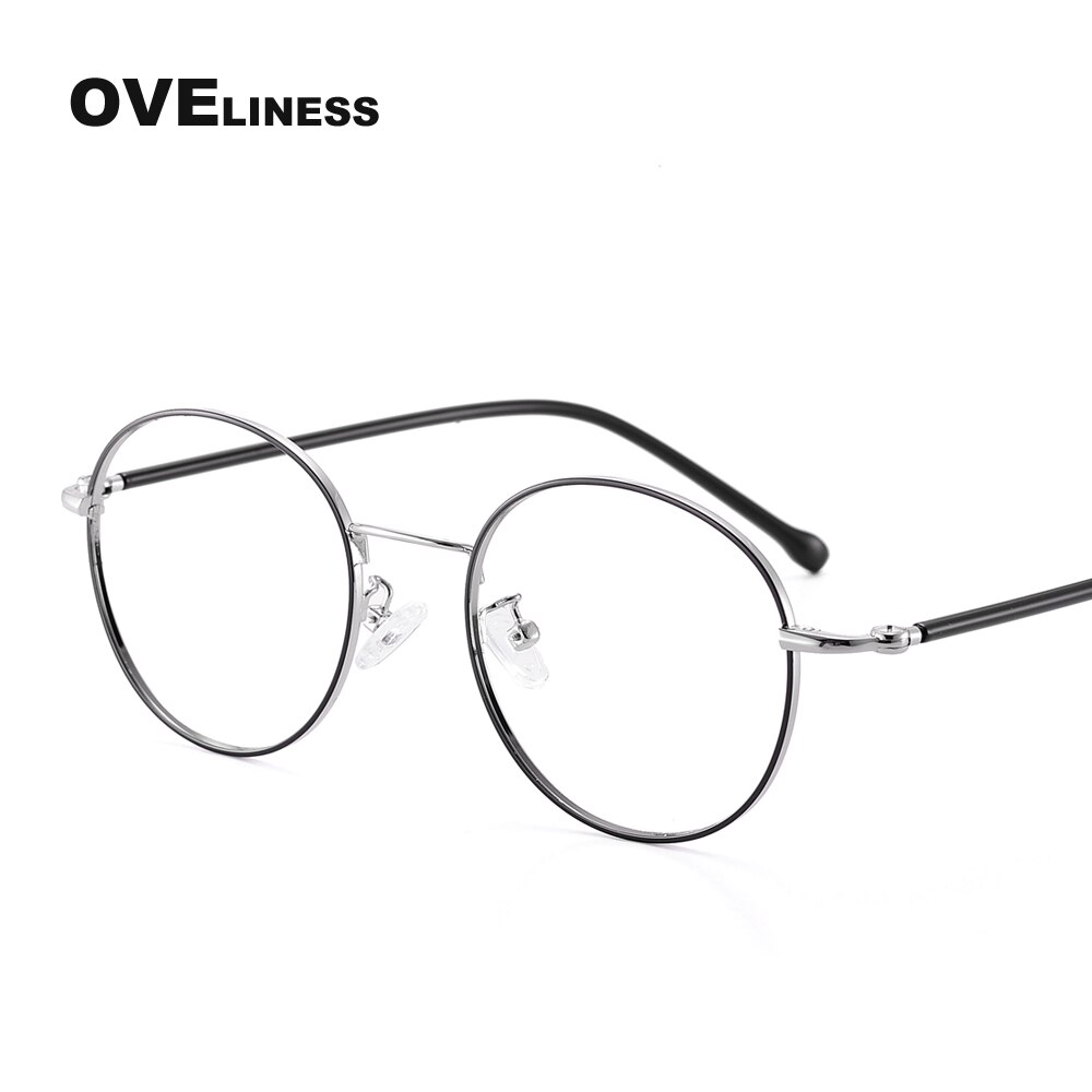 Retro Vrouwen Brillen Frames Ronde Brilmontuur Vrouwen Vintage Volledig Metalen Brillen Vrouwelijke Bijziendheid Bril