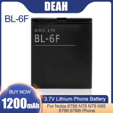1-5PCS 3.7V 1200mAh BL-6F BL 6F BL6F Replacement Phone Battery For Nokia N78 N79 N95 6788 6788I N95-8GB Li-ion Lithium batteries