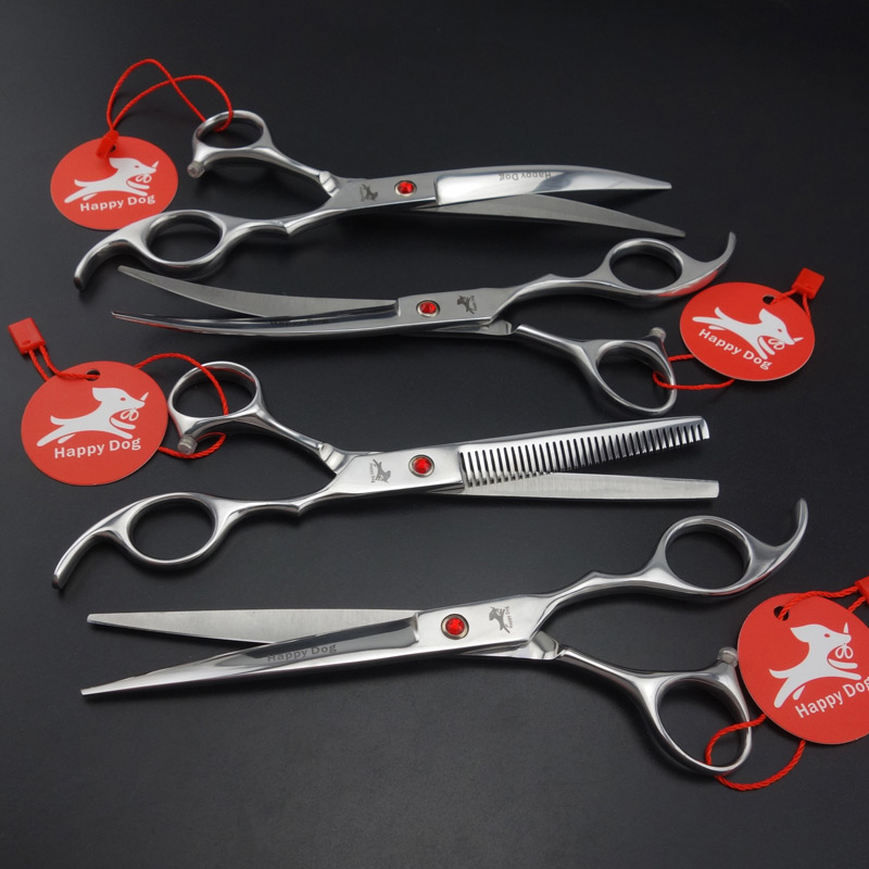 7 inch Pet Grooming Scissors set,Straight scissors & Thinning scissors & up-Curvedscissors & down-Curved scissors