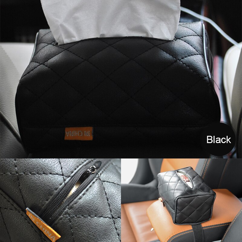 ZD 1Pc Car Hanging Tissue Paper Box for Alfa Romeo Chevrolet Aveo Captiva Ford Focus 3 Fiesta Mondeo Kuga Fusion Accessories