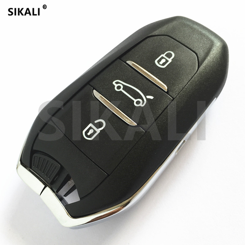 Llave Inteligente SIKALI para Peugeot 208 308 508 3008 5008, mando a distancia para coche 433 Mhz/434 Mhz con Chip 46 o 4A