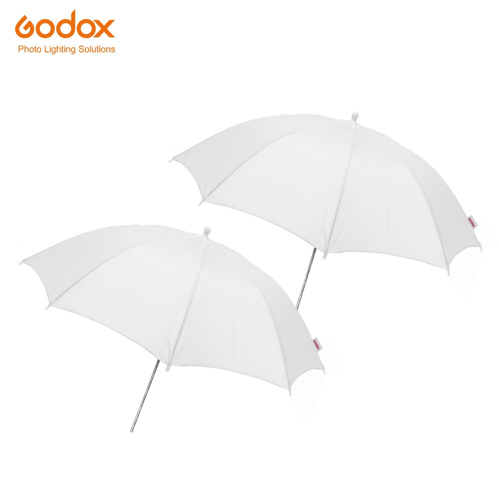 2 stks Godox Professionele 33 &#39;&#39;84 cm Witte Doorschijnende Zachte Paraplu voor Photo Studio Flash Light