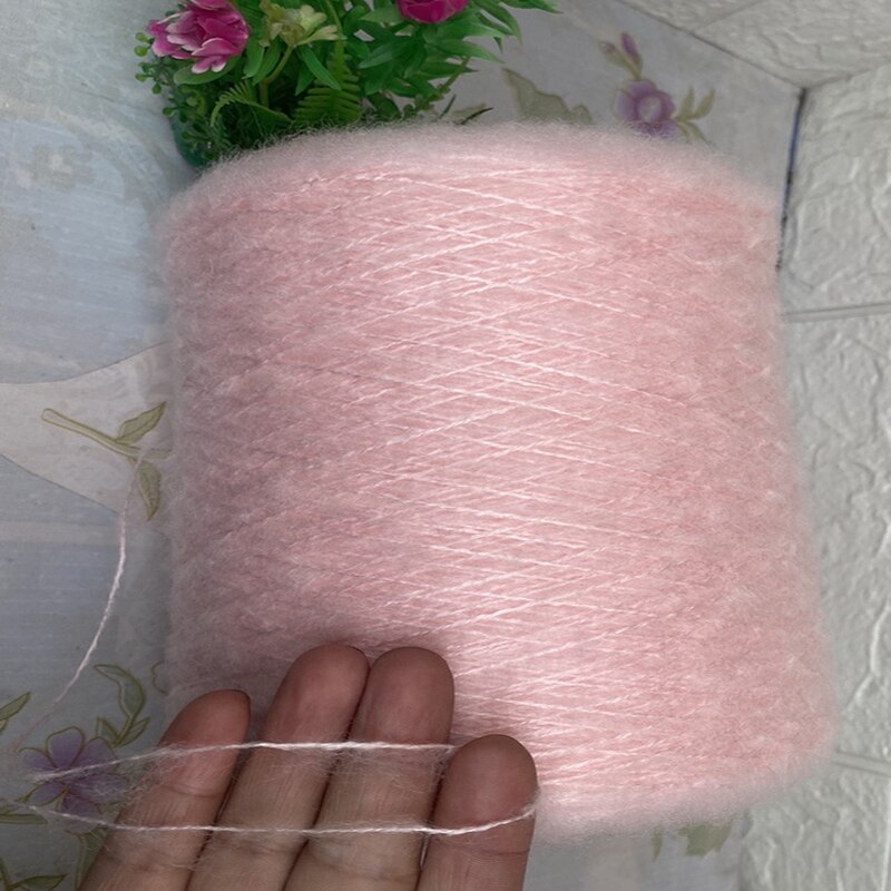 Begrænset 520g super smuk pink blød helse plys mohair garn til strikning baby økologisk akryl vævet hækletråd  x5177: 01