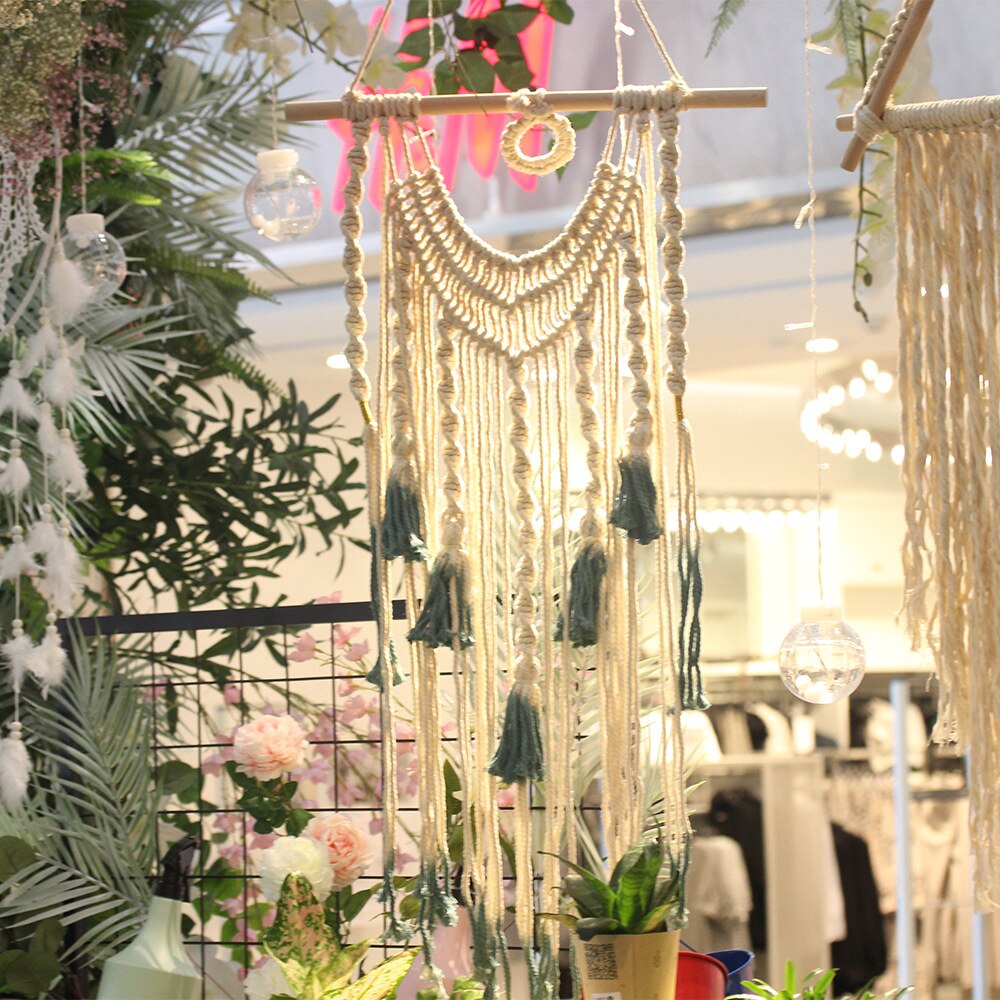Macrame Regenboog Muur Opknoping Woondecoratie Decoratie voor Slaapkamer Kwekerij Baby Kinderkamers Speelkamer Kleurrijk Klein Wandtapijt Touw Geweven Kwastje Kunst Handgemaakt Ambacht Geschenk