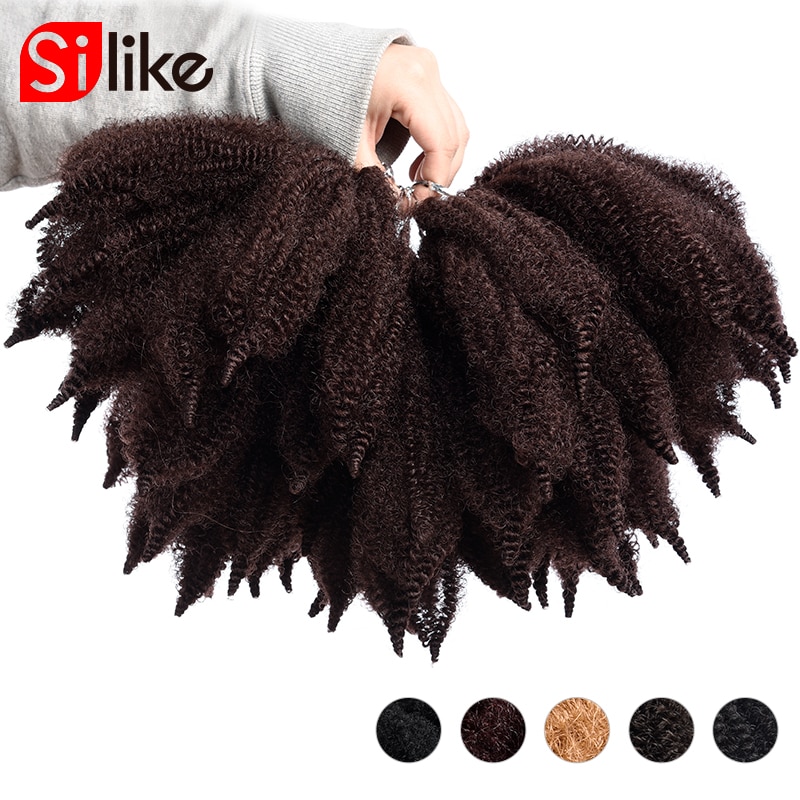 8 zoll Kurze Marley Flechten Haar Weich afro Twist Synthetische Häkeln Zöpfe Haar Erweiterungen afrikanisch amerikanisch Haar Für Frau