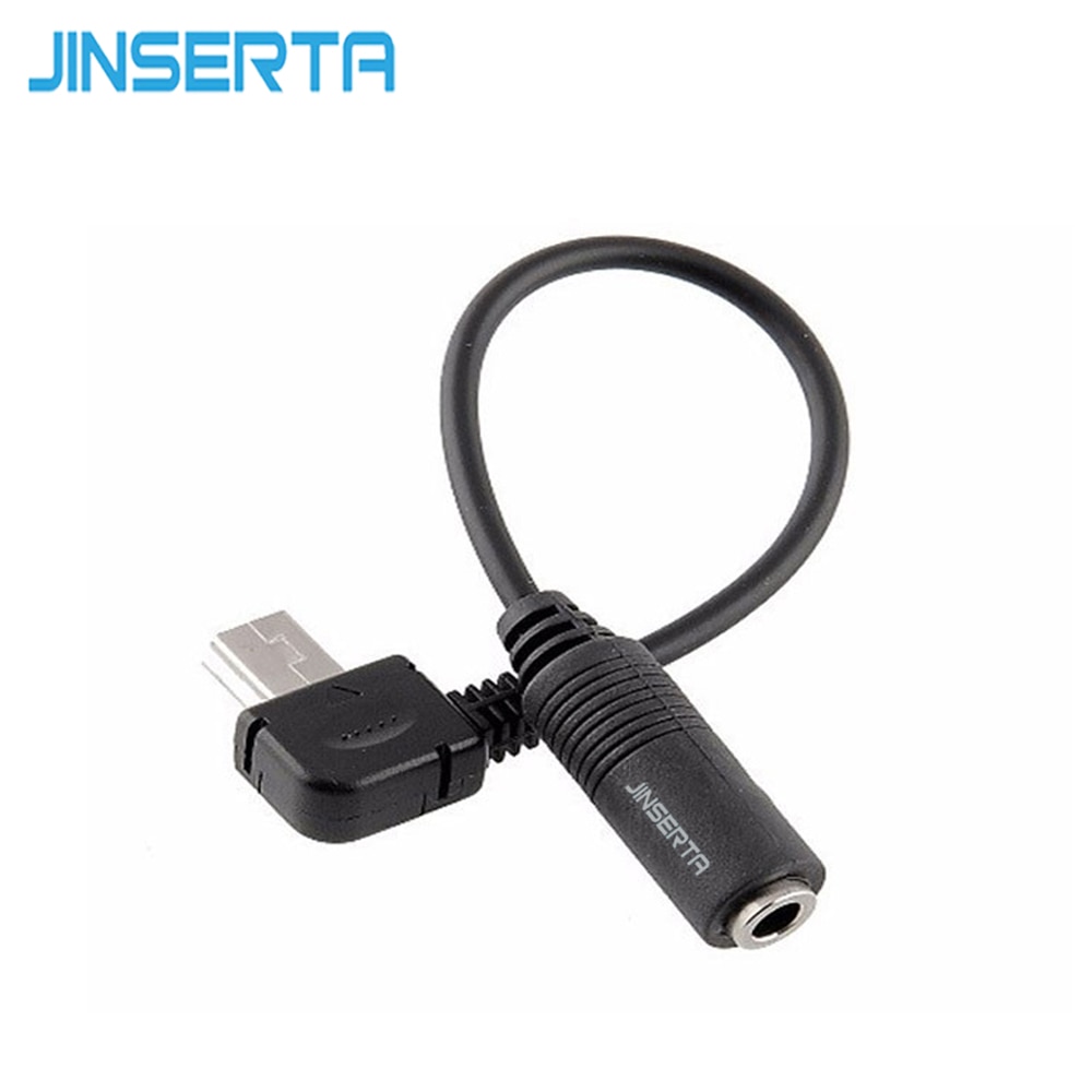 JINSERTA Gopro Microfoon Adapter Mini USB naar 3.5mm Microfoon Adapter Data Transfer voor Gopro Hero 4 3 + 3 2 1 voor Sport Camera