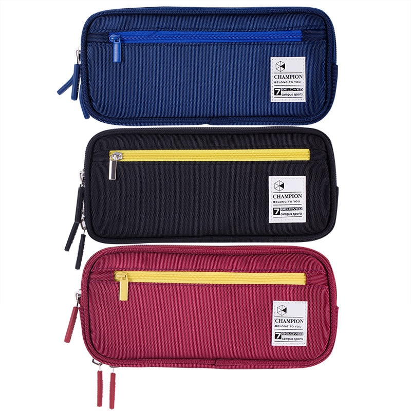 Estojo criativo de zíper, armazenador de lápis, caneta e material escolar fofo de sarja e lona, bolsa de papelaria para meninos e meninas