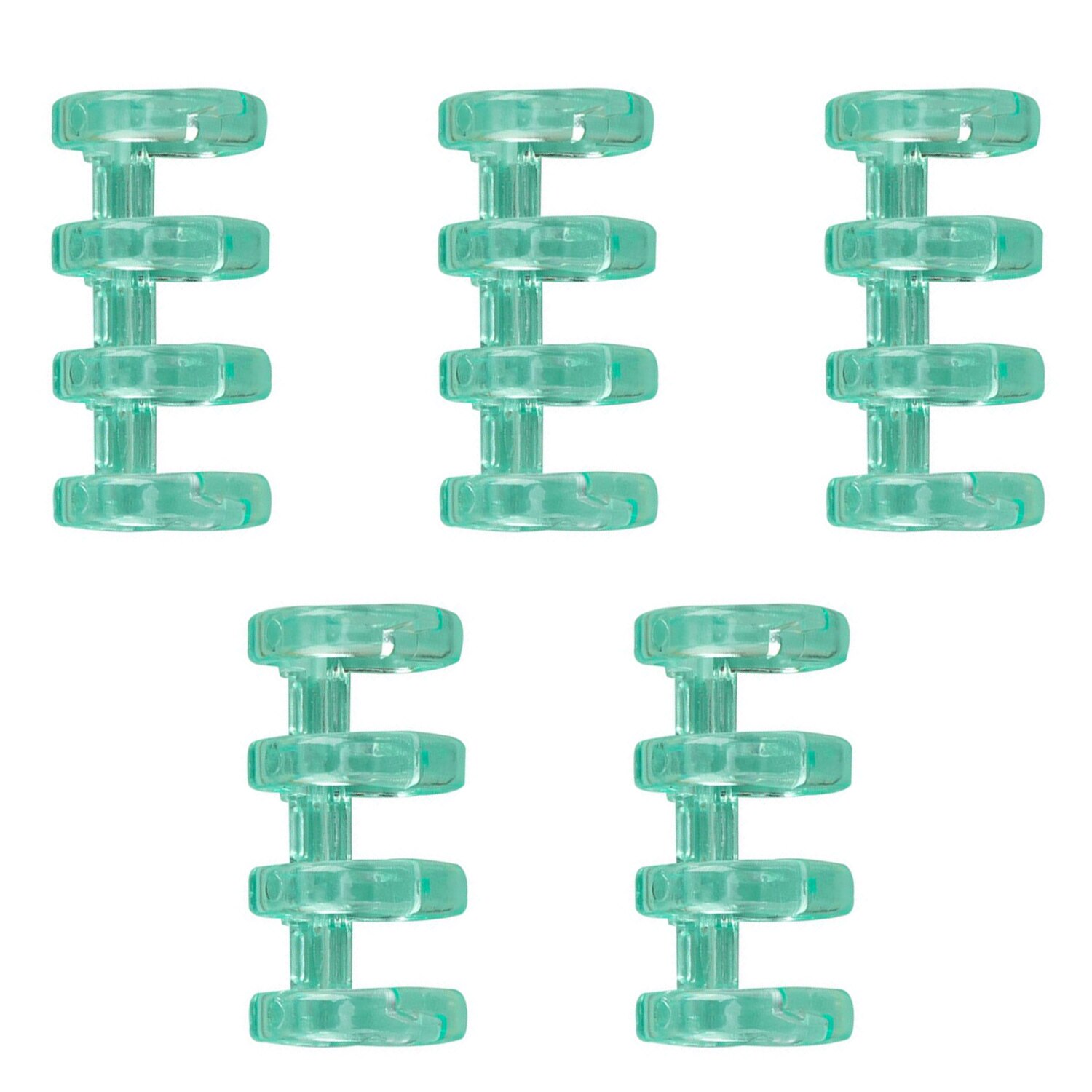 Ensemble de 5 Clips créatifs pour classeur à 5 trous, anneaux en spirale à 5 trous, reliure de livres à feuilles mobiles, bobine de scrapbooking, pour Album de bricolage: Green-3.3x1.5cm
