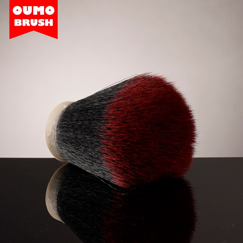 Oumo Borstel-Red Tuxedo Synthetisch Haar Knopen Scheerkwast Knopen