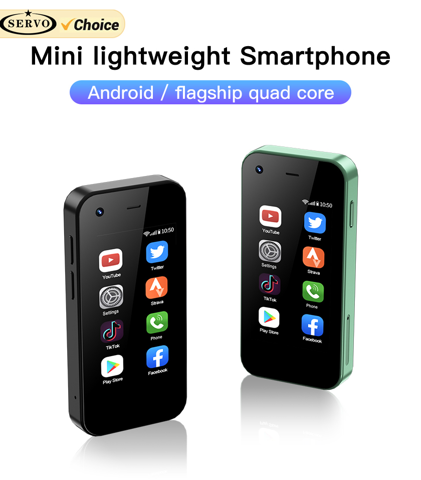 SERVO König5000 Mini-Smartphone 3G-Netzwerke Dual Nano SIM Android 9.0 System 16 GB Rom 2,5'' Bildschirm abspielen Geschäft Tasche Smartphones