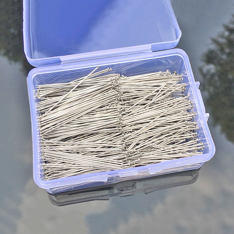 400 Pcs/ Boxed 35mm Stainless Steel Sewing Pins Dressmaker Straight Quilting Pins Fine Satin Head Pins For Jewelry Making Sewing