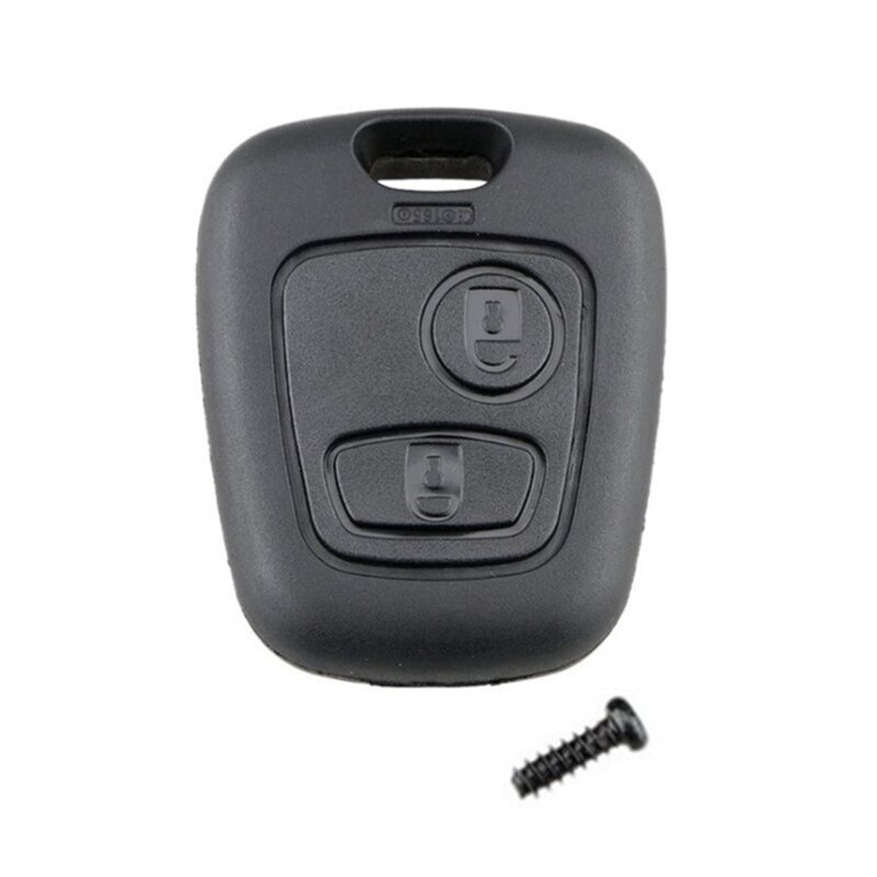 2 Custodie Chiave Auto In ABS Con Cacciavite, Compatibili Con Peugeot 107/207/307 E Citroen C1/C2/C3 (2 Pulsanti)