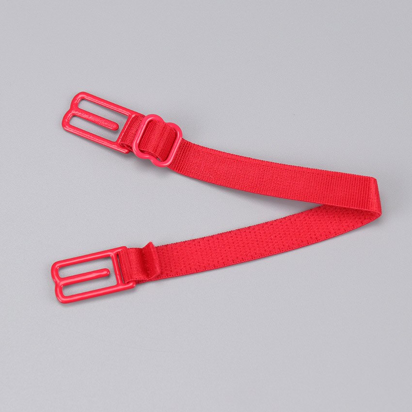 5 farver dobbeltskulderstropper skridsikre bælter skulderstropper med spænde bh skridsikker bh-stropper holder justerbar 1pc: Rød