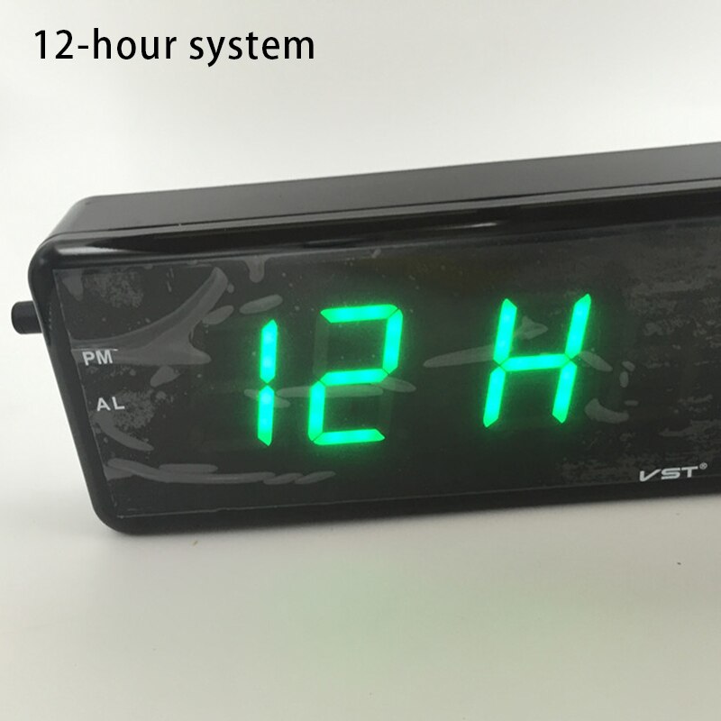 Digital Wall Clock Big LED Time Calendar Temperature Humidity Display Desk Table Clocks Electronic LED Wall Watch Decor