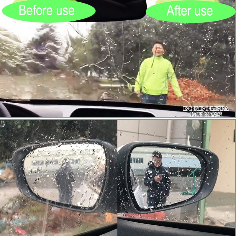 Nano hydrofob belægning bilglas forrude sidespejl sideruder vandtæt regntæt tilbehør til auto vedligeholdelse