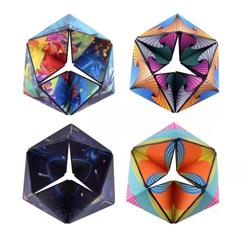3d udskiftelige magnetiske magiske terninger til børn puslespil terning antistress legetøj voksne cubo fidget legetøj anti stress samling børnelegetøj