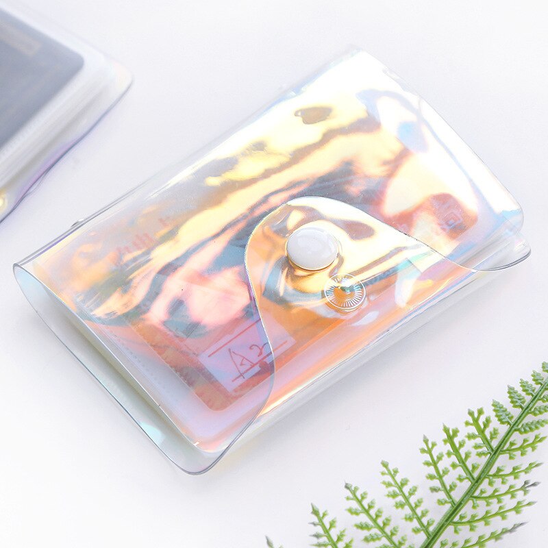 Pvc transparent Busniess Karte Halfter Frauen Wasserdichte 20 Karte Schlüssel Kreditkarte Tasche Hohe Kapazität SchöNe Mädchen Karteninhaber