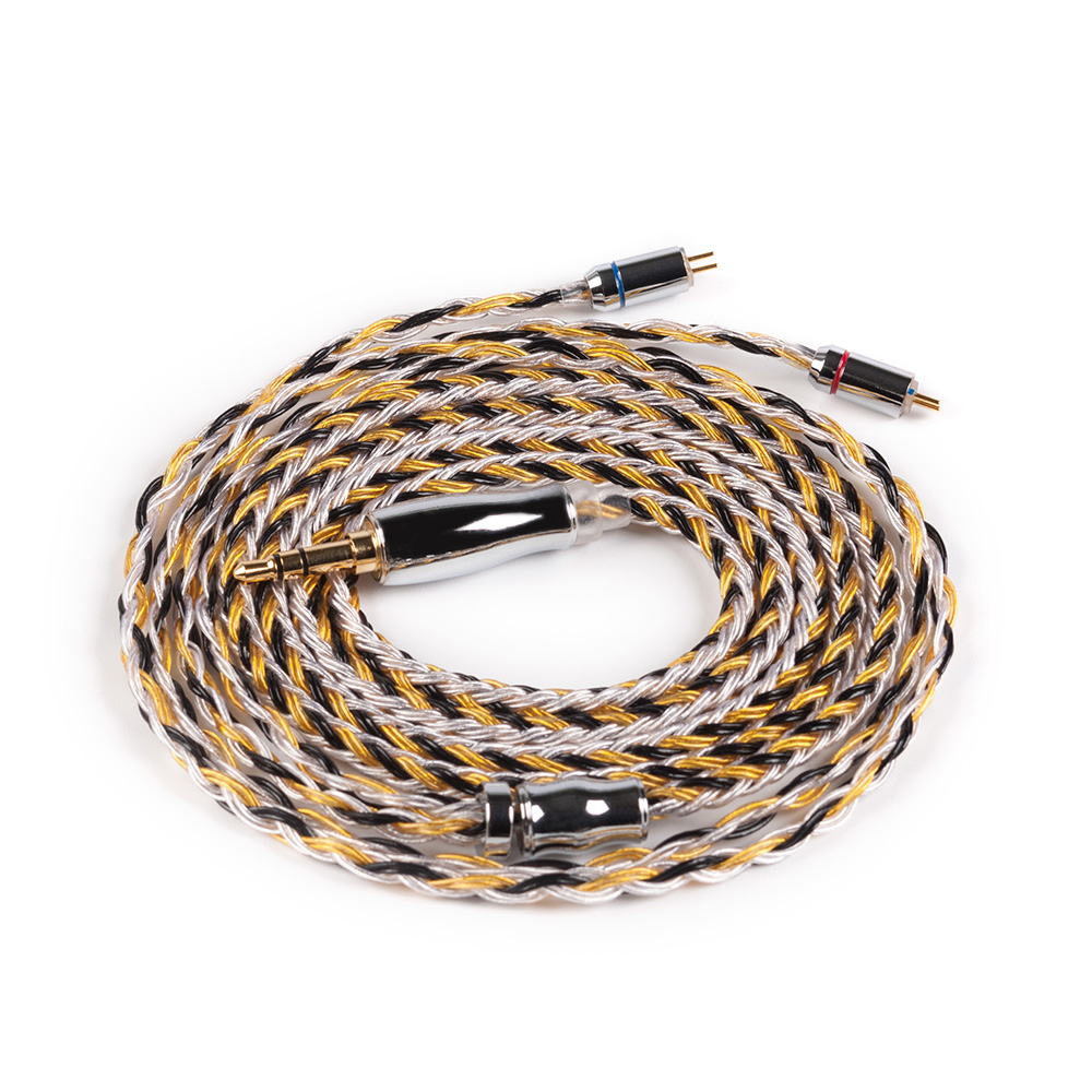 Cable de cobre Chapado en plata actualizado de 16 núcleos Yinyoo 2,5/3,5/4,4 MM con conector MMCX/2pin/QDC TFZ KZ ZS10 ZSX BLON bl-03 bl-05: 2pin 3.5mm