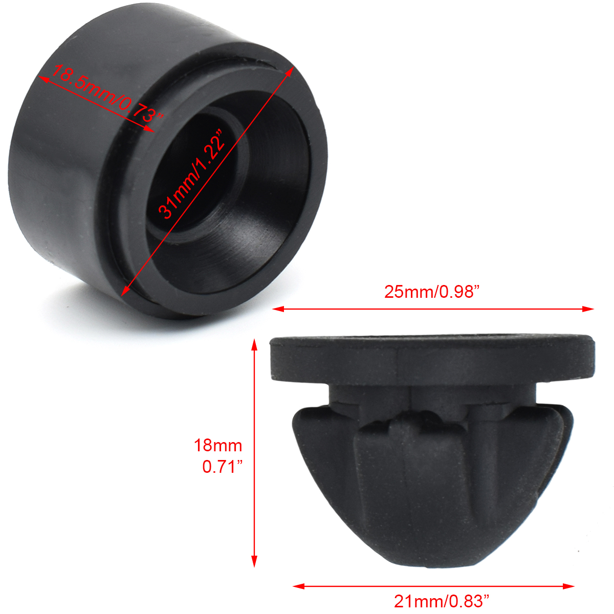 Cubierta de motor, ojal de montaje de goma para radiador, para BMW 1 2 3 4 5 6 7 Series X1 X3 X4 X5 X6 F10 E81 E87 F20 E90 F30 E60 E83 F25