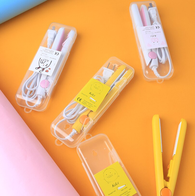 2-in-1 Mini Electric Splint Flat Iron Ceramic Hair Curler &amp; Straightener Hair Perming Hair Styling Crimper Hairdressing Product